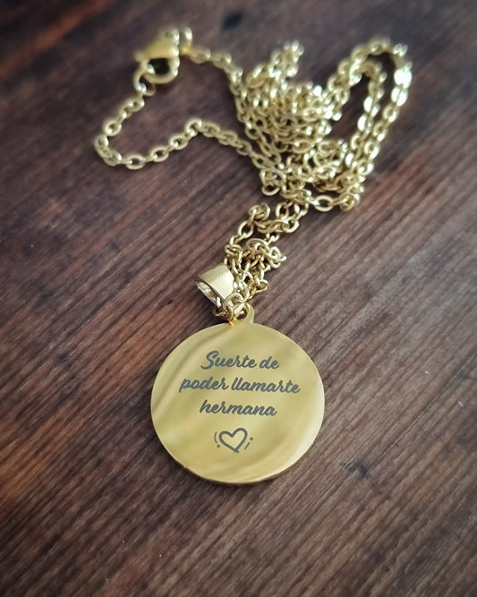 Colgante "Suerte de poder llamarte..."