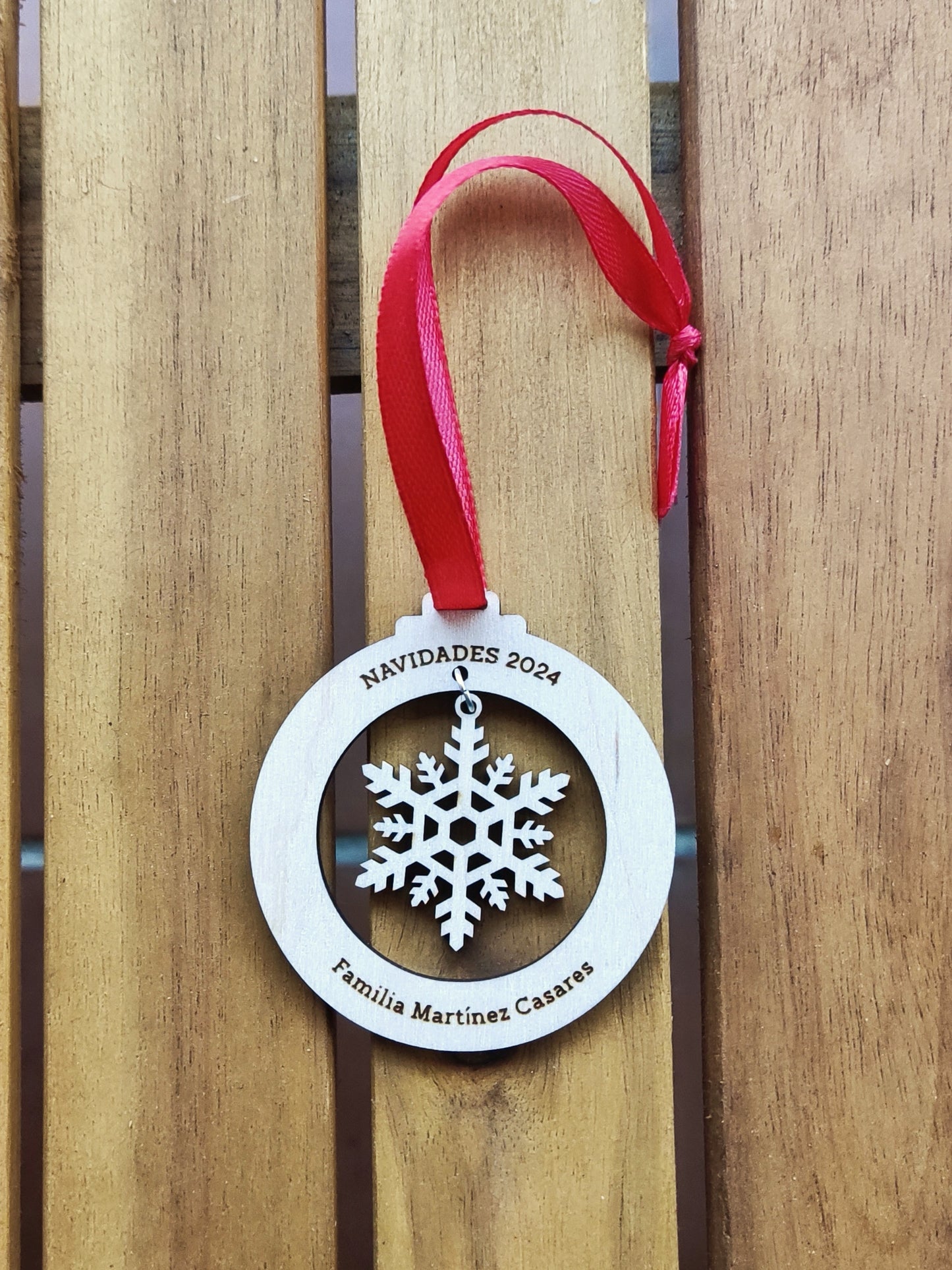 Adorno de Navidad copo con movimiento