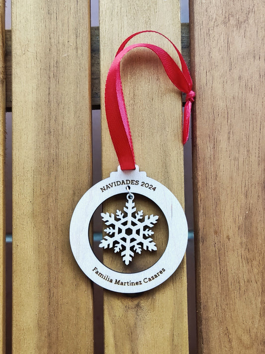 Adorno de Navidad "Copo Giratorio"