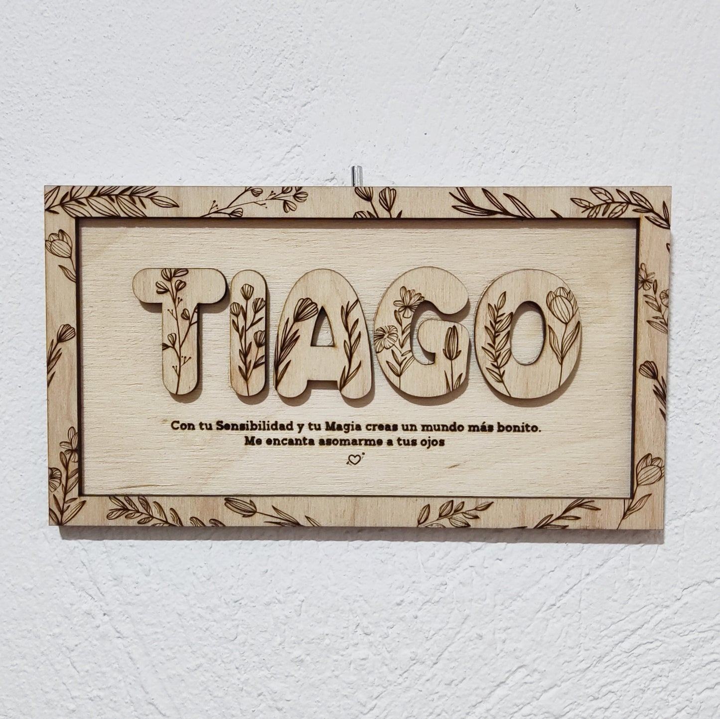 Marco en relieve "Frase"