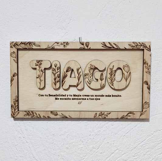 Marco en relieve "Frase"