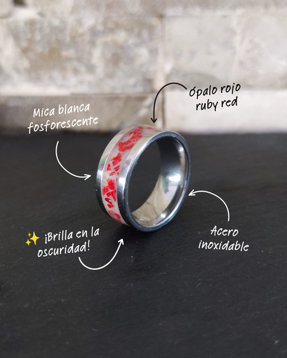 Anillo "Hielo y Fuego" (Ancho 8mm)