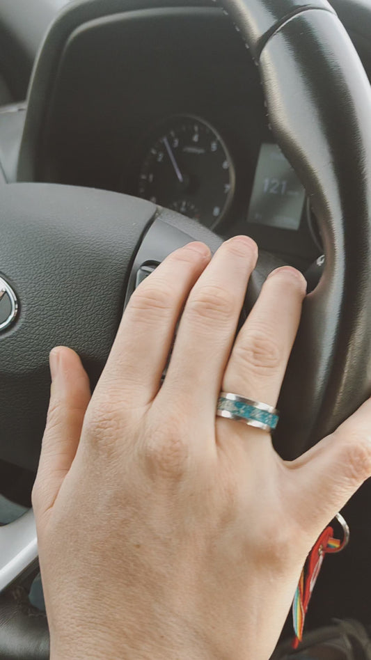 Anillo "Mar de ardora" (Ancho 8mm)
