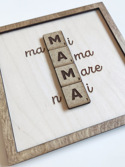 Marco "Scrabble" para mamá