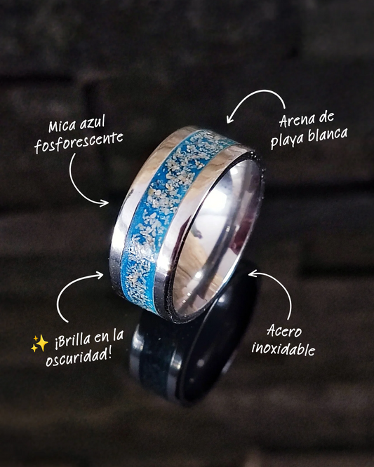 Anillo "Mar de ardora" (Ancho 8mm)