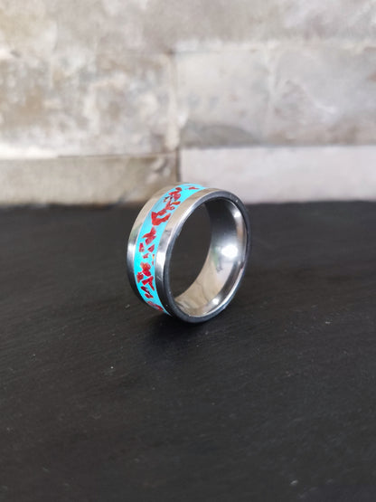 Anillo "Hielo y Fuego" (Ancho 8mm)