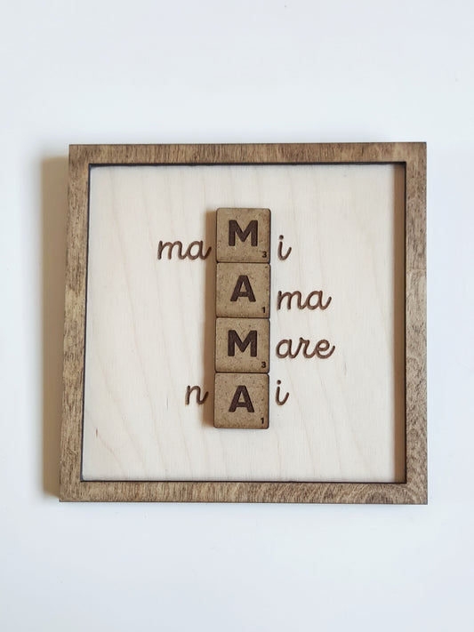 Marco "Scrabble" para mamá