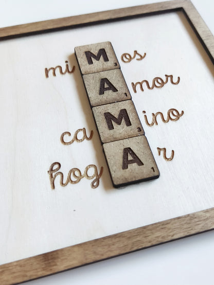 Marco "Scrabble" para mamá